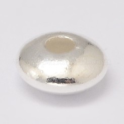 925スターリングシルバースペーサービーズ  ソーサービーズ  銀  5x2.5mm  穴：1.5mm&nbsp;STER-L063-07B