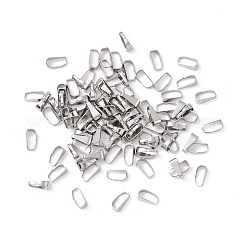 変色しにくい304ステンレススチールのスナップオンベイル  ステンレス鋼色  7x2.5x3.5mm  穴：3x6.5mm&nbsp;STAS-S057-39