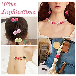 ラバー加工オペークアクリルビーズ  ラウンド  ピンク  16mm  穴：2mm  約232個/500g&nbsp;MACR-CJC0009-02E