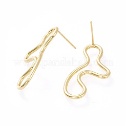 Brass Stud Earrings&nbsp;EJEW-L234-40G