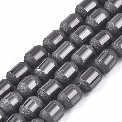 電気メッキガラスビーズセット  艶消し  バレル  ミックスカラー  9x7mm  穴：1mm  約60~62個/連  21.50~22.13インチ（54.6~56.2cm）&nbsp;EGLA-Q126-004