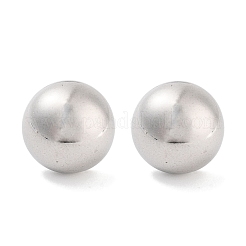 変色しない半円形 316 サージカルステンレススチール スタッドピアス 女性用 男性用  ステンレス鋼色  12mm&nbsp;LS-EJEW-Z050-08B-AS