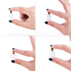 ガラスの瓶のガラスびん  鉄ネジアイピンベイルペグとジュートより糸付き  ミックスカラー  24.5~29x14.5~20mm  容量：1ml / 2ml / 2.5ml&nbsp;AJEW-PH0015-06