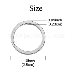 304 Stainless Steel Keychain Clasp Findings&nbsp;STAS-YW0001-80