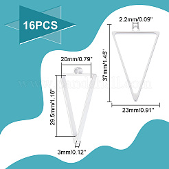 16Pcs 304 Stainless Steel Open Back Bezel Triangle Pendants&nbsp;STAS-UN0057-57