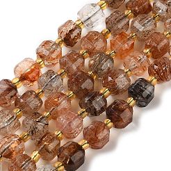 Natural Black Gold Rutilated Quartz Beads Strands&nbsp;GG-CBABD99-03A