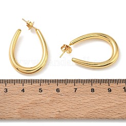 304ステンレススチールスタッドピアス  ティアドロップ  ハーフフープピアス  ゴールドカラー  29x5mm&nbsp;SA-CBA46AF-16G