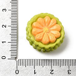 フルーツテーマの不透明樹脂カボション  芝生の緑  ジャックフルーツ  23x14mm&nbsp;RESI-C079-02B