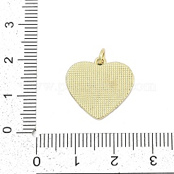 Brass Pave Synthetic Opal Heart Pendants&nbsp;KK-I723-20G