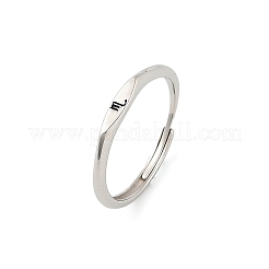Rhodium Plated 925 Sterling Silver Adjustable Rings&nbsp;RJEW-S397-01P-12