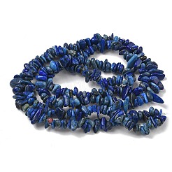天然なラピスラズリチップビーズ連売り  4~14x4~12mm  穴：1mm  約15.3インチ〜16.1インチ&nbsp;X-G-E271-121