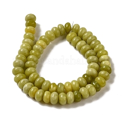 天然の南部翡翠ビーズ連売り  ロンデル  10x6~6.5mm  穴：1mm  約59~61個/連  14.57~15.16インチ（37~38.5cm）&nbsp;G-G102-C08-01