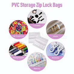 PVC製再封可能袋 40枚  セルフシールバッグ  正方形  透明  8.5x8x0.03~0.15cm  片側の厚さ：4.7ミル（0.12mm）&nbsp;ABAG-TADJ0001-03