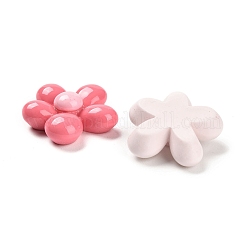 オペーク樹脂カボション  5  - 花びらの花  ミックスカラー  27.5~28x29~30x10~11mm&nbsp;RESI-F045-04B