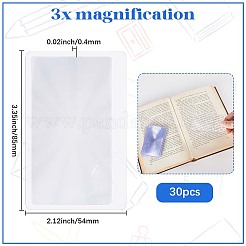 30Pcs Ultra Thin PVC Magnifying Lenses Bookmark&nbsp;AJEW-SP0002-34