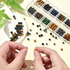 DIY Natural & Synthetic Gemstone Round Beads Stretch Bracelets Making Kits&nbsp;DIY-YW0011-49