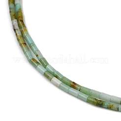 天然クリソプレーズビーズ連売り  コラム  4~4.5x2mm  穴：0.7mm  約88~92個/連  14.49~14.96''（36.8~38センチメートル）&nbsp;LS-G-M389-22