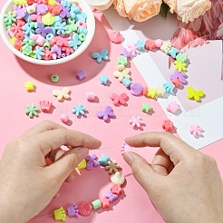50Pcs 10 Styles Opaque Plastic Beads&nbsp;KY-YW0001-68