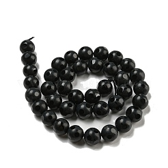 Natural Black Onyx Round Bead Strands&nbsp;G-L271-02-10mm