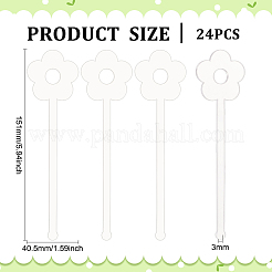 24Pcs Transparent Acrylic Stirring Rods&nbsp;AJEW-FG0003-15C