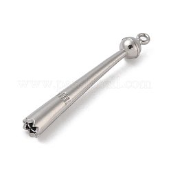 304ステンレススチール製ビッグペンダント  スポーツバーの魅力  ステンレス鋼色  50x7mm  穴：1.8mm&nbsp;LS-STAS-Z153-08P