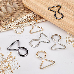 6組3色の亜鉛合金留め具  カドミウムフリー＆鉛フリー  8形状  ミックスカラー  52.5x40.5x8mm  2pairs / color&nbsp;FIND-BC0002-45