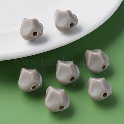 不透明なアクリルビーズ  ナゲット  濃いグレー  16.5x15x13.5mm  穴：2.5mm  約340個/500g&nbsp;MACR-S373-140-A05