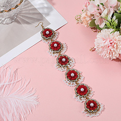 Retro Flower Alloy & Glass & ABS Plastic Hair Accessories&nbsp;EJEW-WH20018-02A