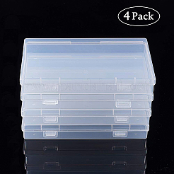 ポリプロピレン製プラスチックビーズ収納ケース  長方形  透明  17x10.5x2.6cm&nbsp;CON-BC0005-36