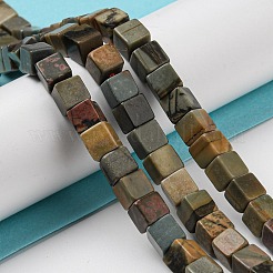 Natural Polychrome Jasper/Picasso Stone/Picasso Jasper Beads Strands&nbsp;G-Q1008-B13