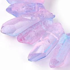 Natural Quartz Crystal Points Beads Strands&nbsp;G-G767-06B