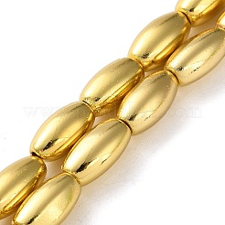 Electroplated Synthetic Magnetic Hematite Beads Strands&nbsp;G-Q1009-E02-6x12mm