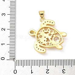 Brass Micro Pave Cubic Zirconia Pendants&nbsp;KK-D426-05G
