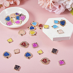 30Pcs 2 Styles UV Plating Acrylic Pendants&nbsp;PACR-TA0001-13