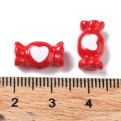 Spray Painted Alloy Bead&nbsp;PALLOY-H134-56