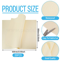 防水ギフト包装紙20枚  正方形  古いレース  560x560mm&nbsp;DIY-TAC0016-72A-11