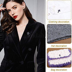 4Pcs Cross Brass Enamel Lapel Pin Backs for Backpack Clothes&nbsp;JEWB-GA0001-52