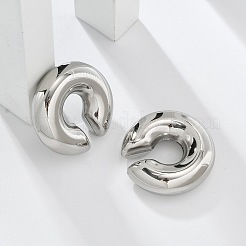 304ステンレススチール製C字型カフイヤリング（女性用）  ステンレス鋼色  30x10mm&nbsp;EJEW-M068-30P