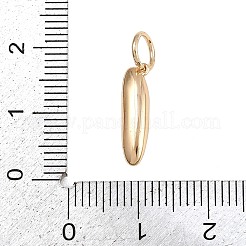 真鍮チャーム  パンチャーム  丸カン付き  ゴールドカラー  15x4x3.5mm  穴：4.5mm&nbsp;LS-KK-B145-03G