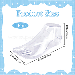足用PVCフットサポート  女性モデルアクセサリー  透明  223x61x105mm&nbsp;AJEW-CY0002-69B