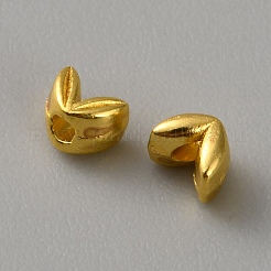 合金ビーズ  葉  ゴールドカラー  3x4x3mm  穴：1.2mm&nbsp;FIND-WH0521-128C-G
