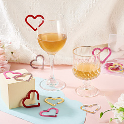 24Pcs 6 Colors Acrylic Wine Glass Charms&nbsp;AJEW-TA0002-84