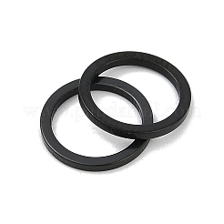 イオンプレーティング（IP）304ステンレススチールリンクリング  ニッケルフリー  丸いリング  ブラック  10x0.8mm&nbsp;STAS-S079-13-B02-B-NF