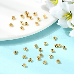 シェグレース真鍮製つぶし玉  コラム  カドミウムフリー＆ニッケルフリー＆鉛フリー  長持ちメッキ  18KGP本金メッキ  4x3x2mm  穴：0.8mm&nbsp;XGR0053G-63G