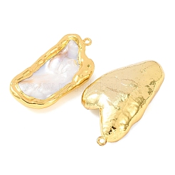 Electroplate Natural Baroque Pearl Keshi Pearl Big Pendants&nbsp;PEAR-F010-02G-01