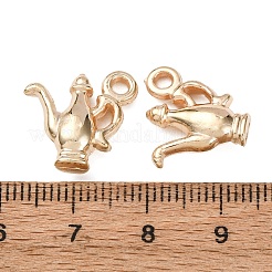 CCBプラスチックペンダント  ティーポット  ライトゴールド  15.5x16x5.5mm  穴：2mm&nbsp;CCB-I006-05KCG