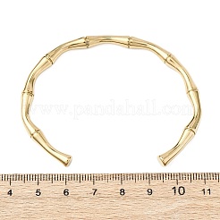 304ステンレススチール製カフバングル  女性用竹ジョイントバングル  イオンプレーティング（ip）  ゴールドカラー  1/4インチ（0.5cm）  内径：2-3/8インチ（6cm）&nbsp;BJEW-B150-01G