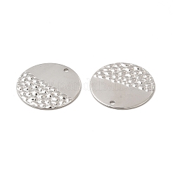 変色しない304ステンレススチールペンダント  フラットラウンドのチャーム  ステンレス鋼色  23x1mm  穴：1.8mm&nbsp;STAS-I671-25P