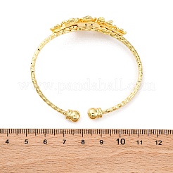 Brass Cuff Bangles&nbsp;BJEW-U025-01G-02