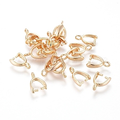Brass Pinch Bails&nbsp;X-KK-T029-51G